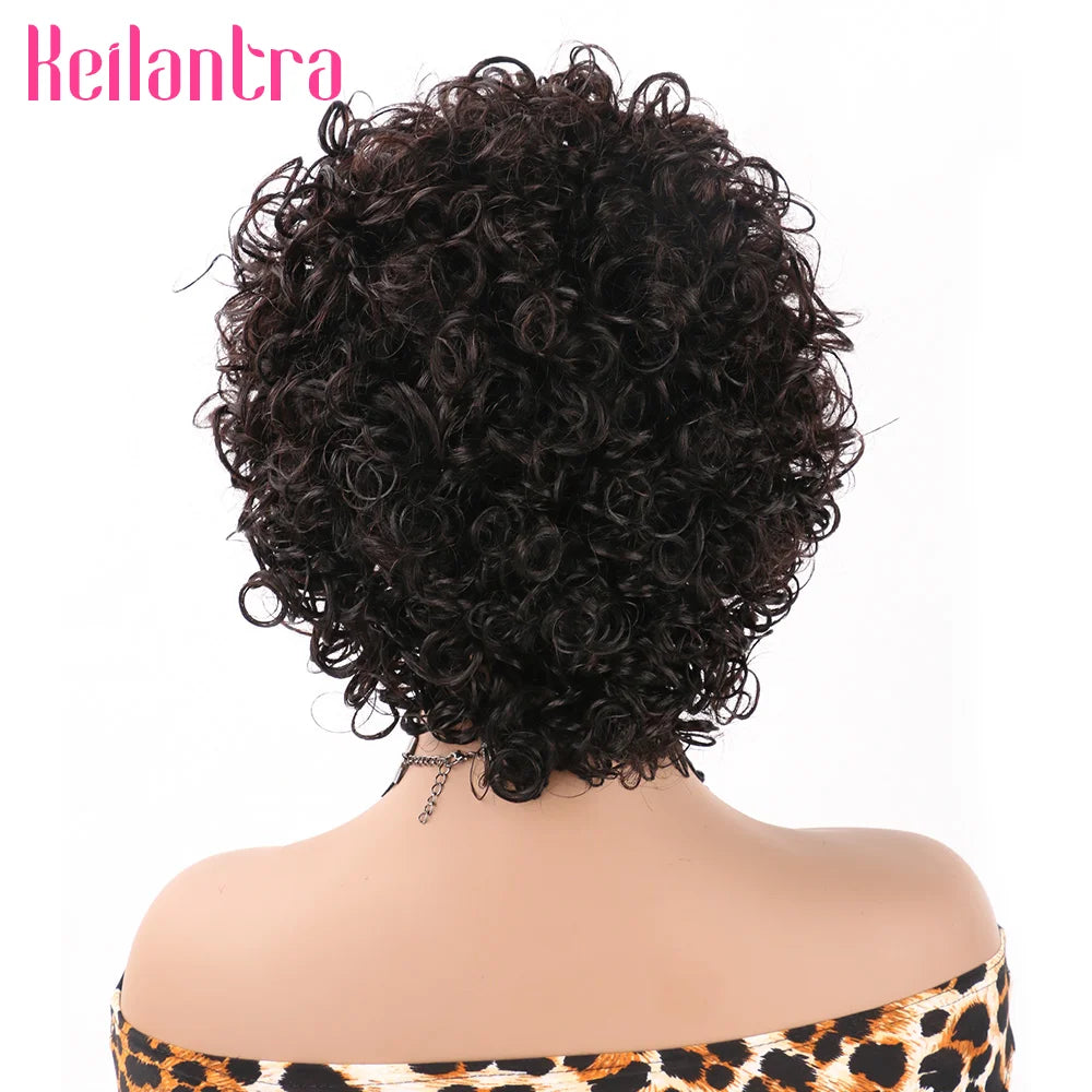 Pixie Cut Wig Colored Lace Wig curl Short Bob Human Hair Cheap Wig 13x1 Lace frontal