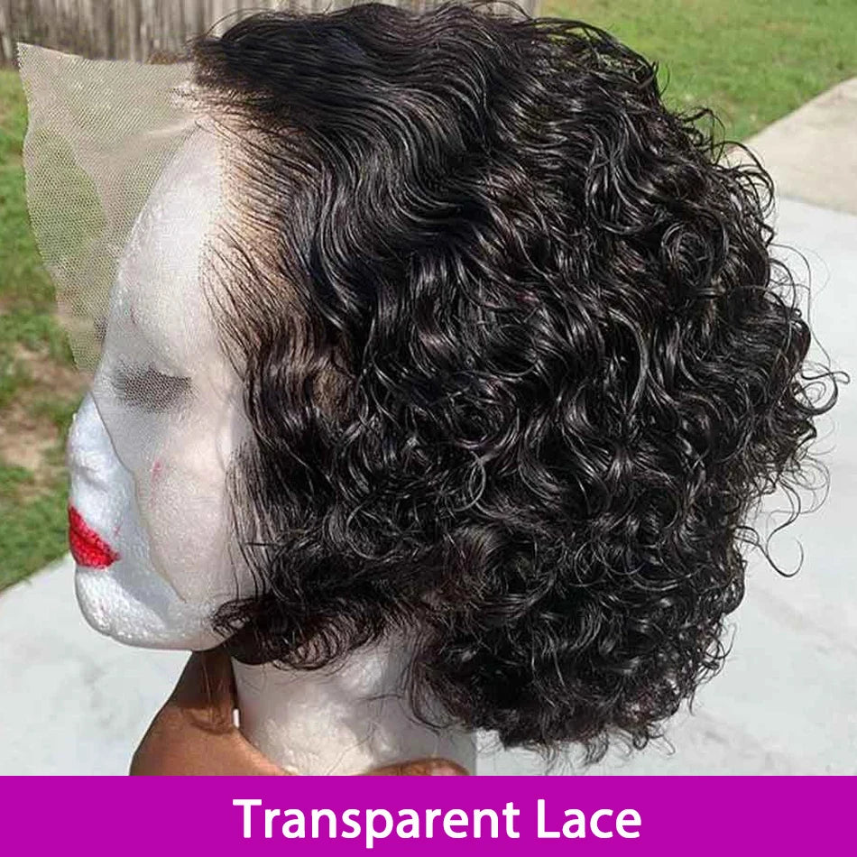 Pixie Curls 100% Human Hair Pixie Cut 13x4 Lace Frontal Wigs