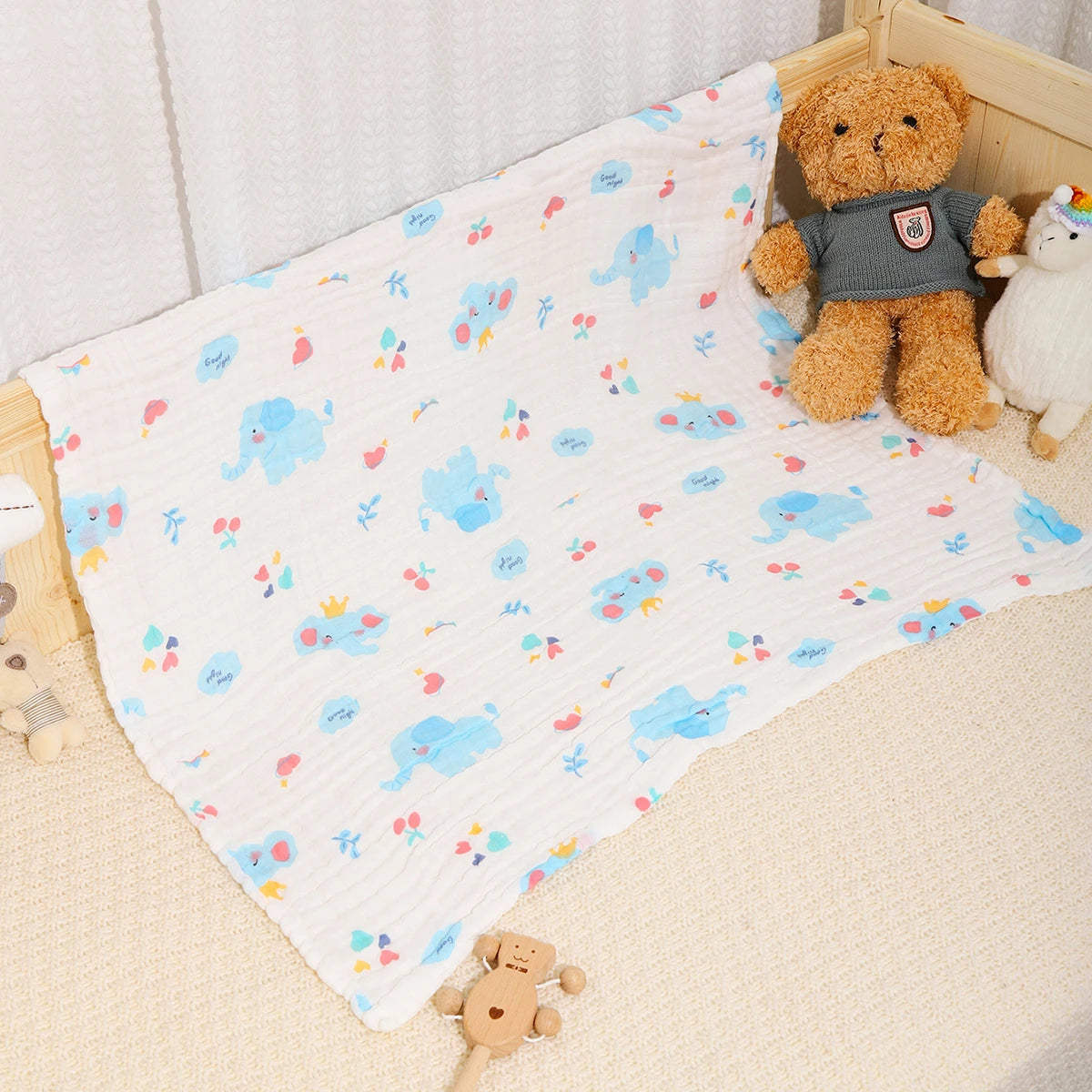 Cotton Baby Bath Towel Boys Girls Towel Blanket For Newborn Baby Bathrobe 4 Layers Gauze Washcloth Infant Swaddle