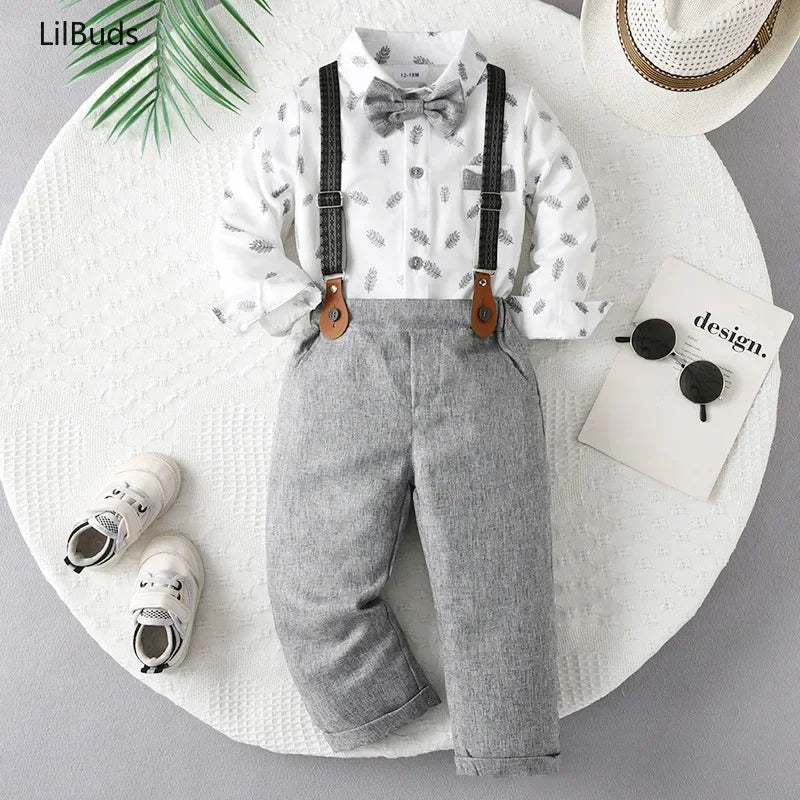 Boys Spring Autumn Clothes Children's Clothes Baby Overalls Small Suit 2-Piece Boy Suits New Born Infant Outfit Set Tops Pants
