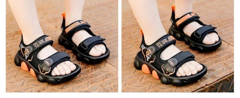 Boys Beach Sandals Kids Summer Shoes 2024 Summer New Children Sports Casual Sandals for Medium Big Boy Anti-skid Fashion 26-37