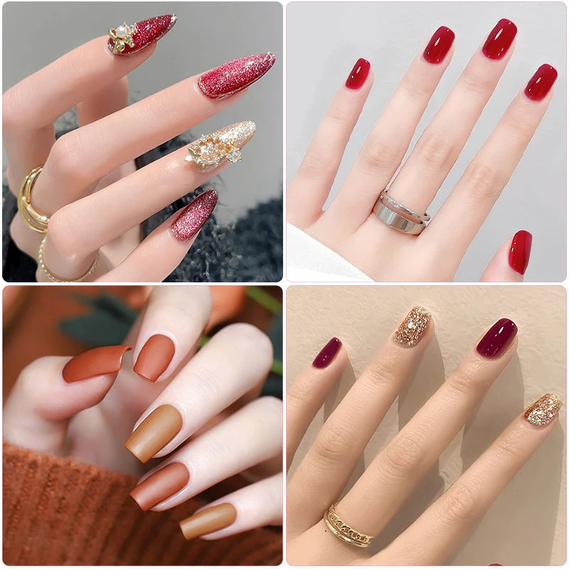 Gel Nail Polish Kit With UV Nail Lamp Electric Nail Drill Machine Soak OFF Gel Nail Kit Base&Top Coat Gel Polish Nail Tool Set