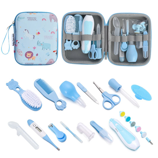 20PCS Baby Grooming and Health Kit Safety Care Set Newborn Nursery Health Care Set with Hair Comb Nail Trimmer Nose Cleaner