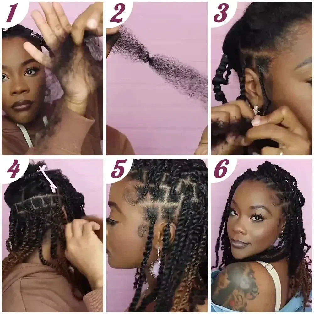 QVR Malaysia Remy Afro kinky Curly Bulk Human Hair For Braiding Dreadlock Extension Loc Repair Twist 50g/pc Natural Braids Hair
