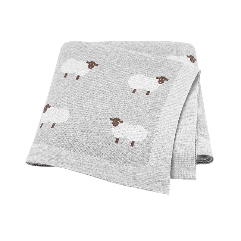 Baby Cotton Blankets Knitted Newborn Boys Girls Stroller Nursery Swaddle Wrap Cuddle Quilts 90*70cm Infant Toddler Receiving Mat