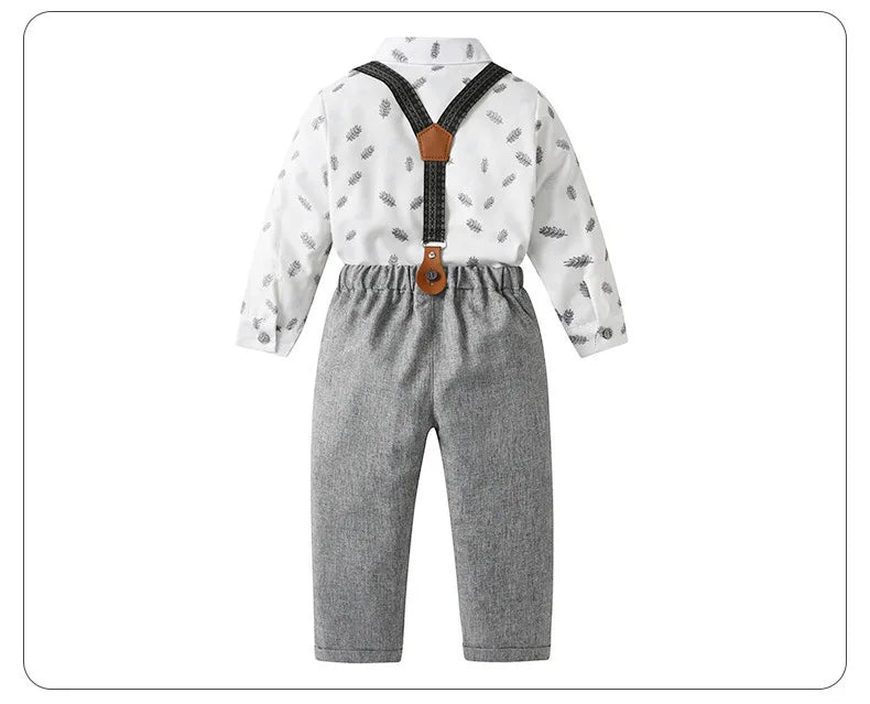 Boys Spring Autumn Clothes Children's Clothes Baby Overalls Small Suit 2-Piece Boy Suits New Born Infant Outfit Set Tops Pants