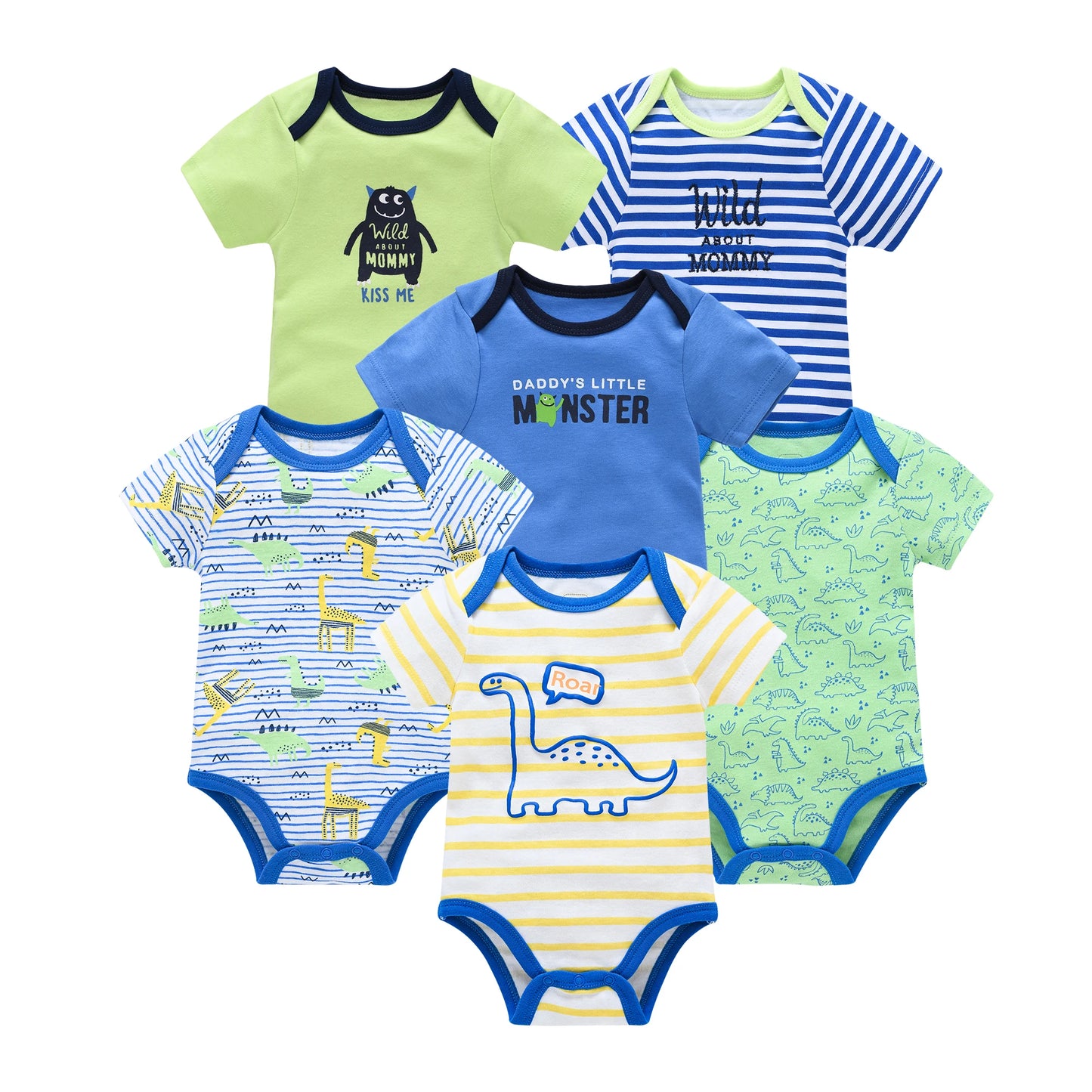 3/6 pcs a lot Baby Girls Clothes pour nouveaux Cotton Short Sleeve Girl Bodysuit 0-12 Months Newborn Boys Clothing Toddler