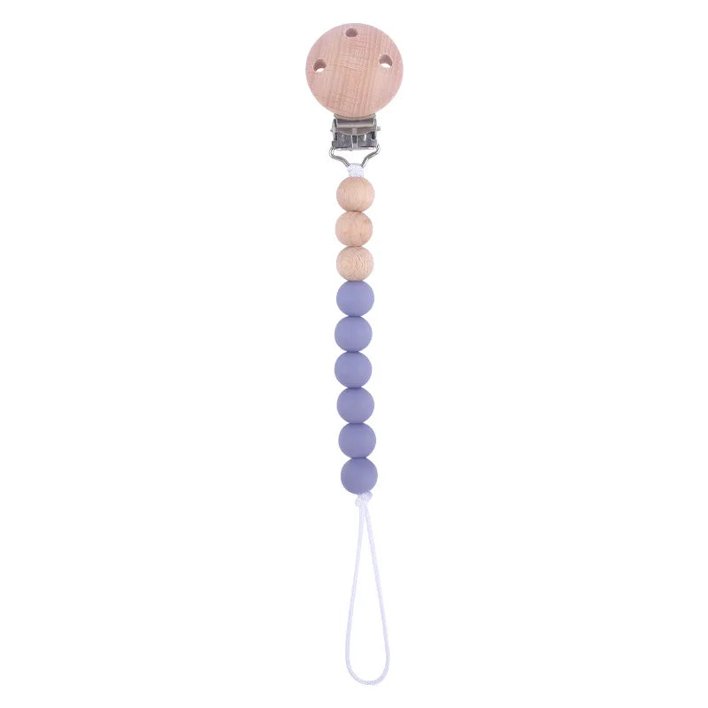 Baby Anti-drop Chain Pacifier Clips Silicone Beads Infant Nipple Appease Soother Chain Clips Dummy Holder Nipple Clip