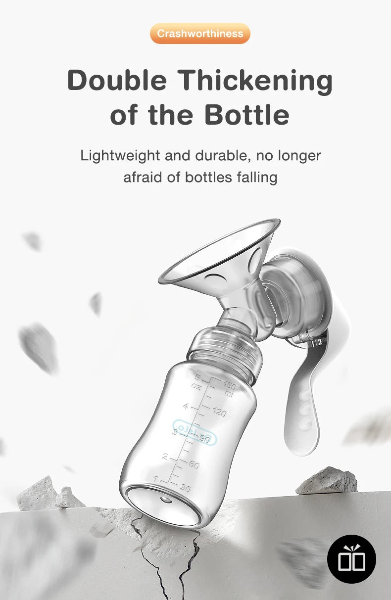 MAMIJOY Breast Pump Baby Nipple Manual Suction Milk Pump Feeding Breasts Pumps Milk Bottle Sucking Postpartum Supplies BPA Free