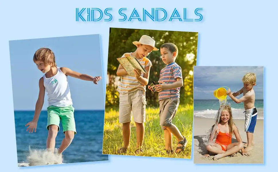 Kids Beach Sandals for Boys New Summer Boy Shoes Closed Toe Safty Shoes Children Sandals