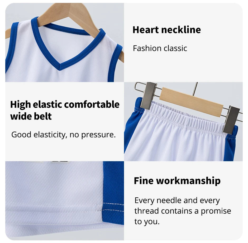 2/4 Pieces Of Summer Children's Quick-drying Sports Suit Boys Running Vest girls Casual Joker Shorts Breathable Short Sleeves