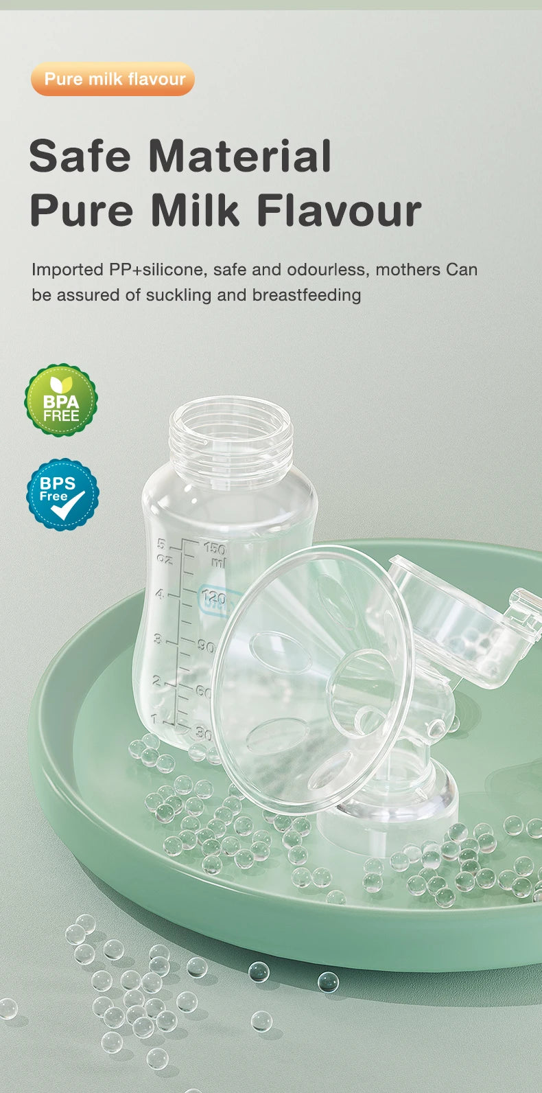 MAMIJOY Breast Pump Baby Nipple Manual Suction Milk Pump Feeding Breasts Pumps Milk Bottle Sucking Postpartum Supplies BPA Free