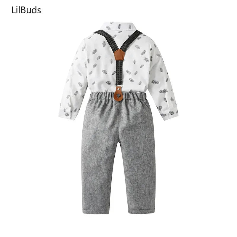 Boys Spring Autumn Clothes Children's Clothes Baby Overalls Small Suit 2-Piece Boy Suits New Born Infant Outfit Set Tops Pants