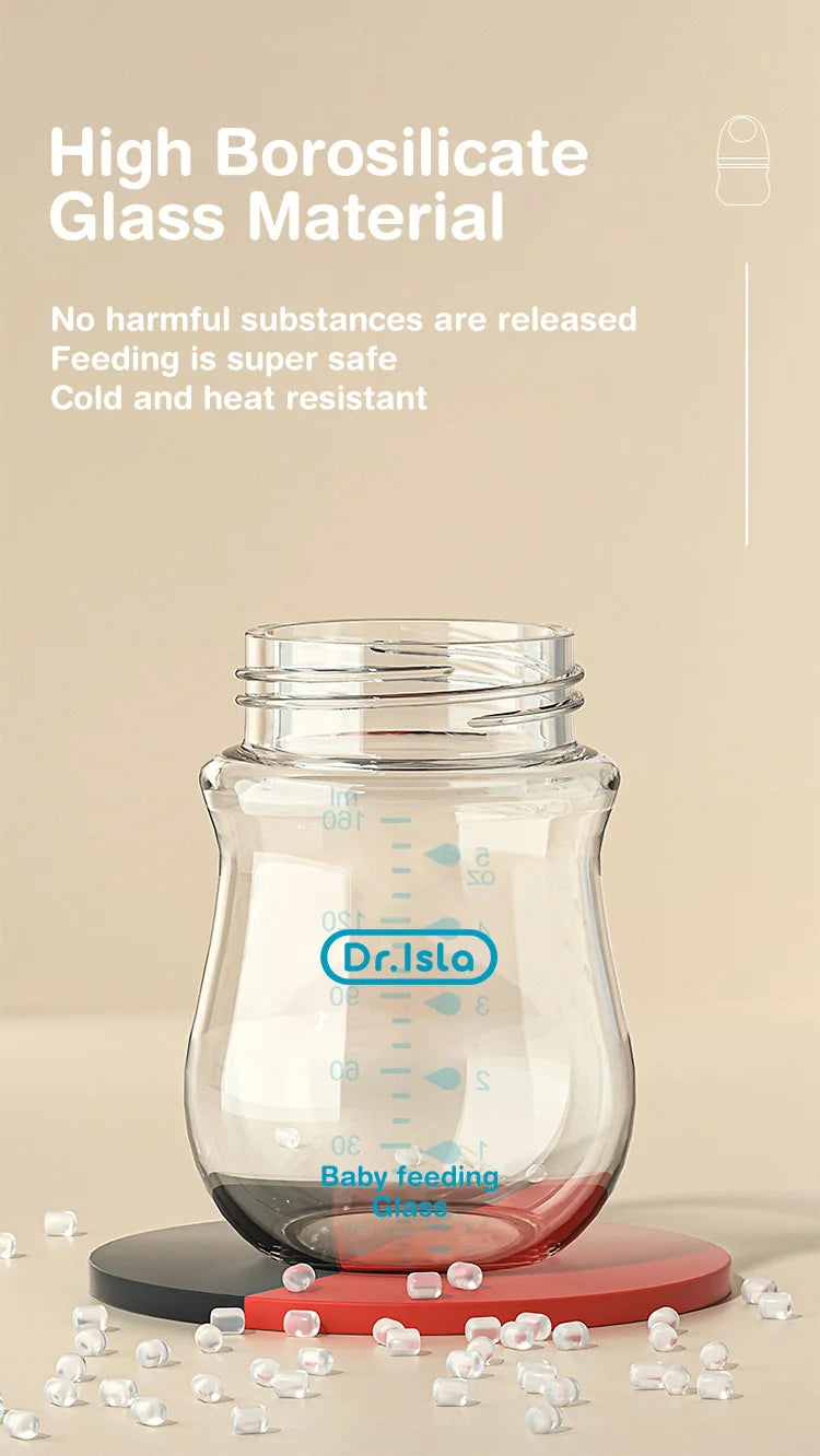 MAMIJOY Anti-Choke Baby Bottle Newborn Glass Bottles 90/160ML Anti-flatulence Milk Feeding Bottles Infant BPA Free 0-3 Month