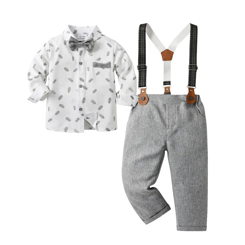 Boys Spring Autumn Clothes Children's Clothes Baby Overalls Small Suit 2-Piece Boy Suits New Born Infant Outfit Set Tops Pants