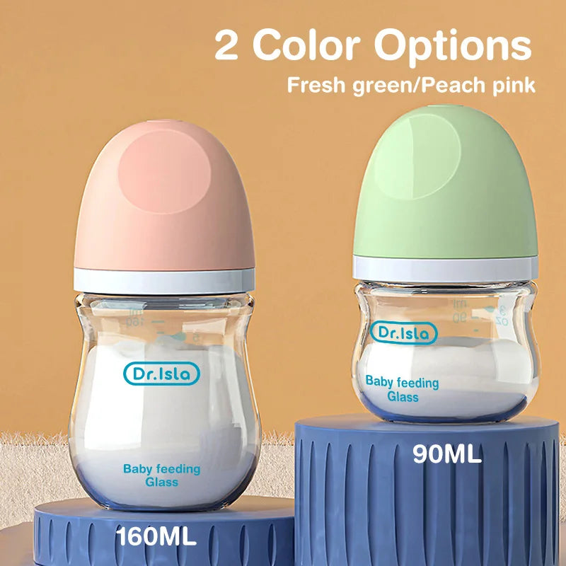MAMIJOY Anti-Choke Baby Bottle Newborn Glass Bottles 90/160ML Anti-flatulence Milk Feeding Bottles Infant BPA Free 0-3 Month