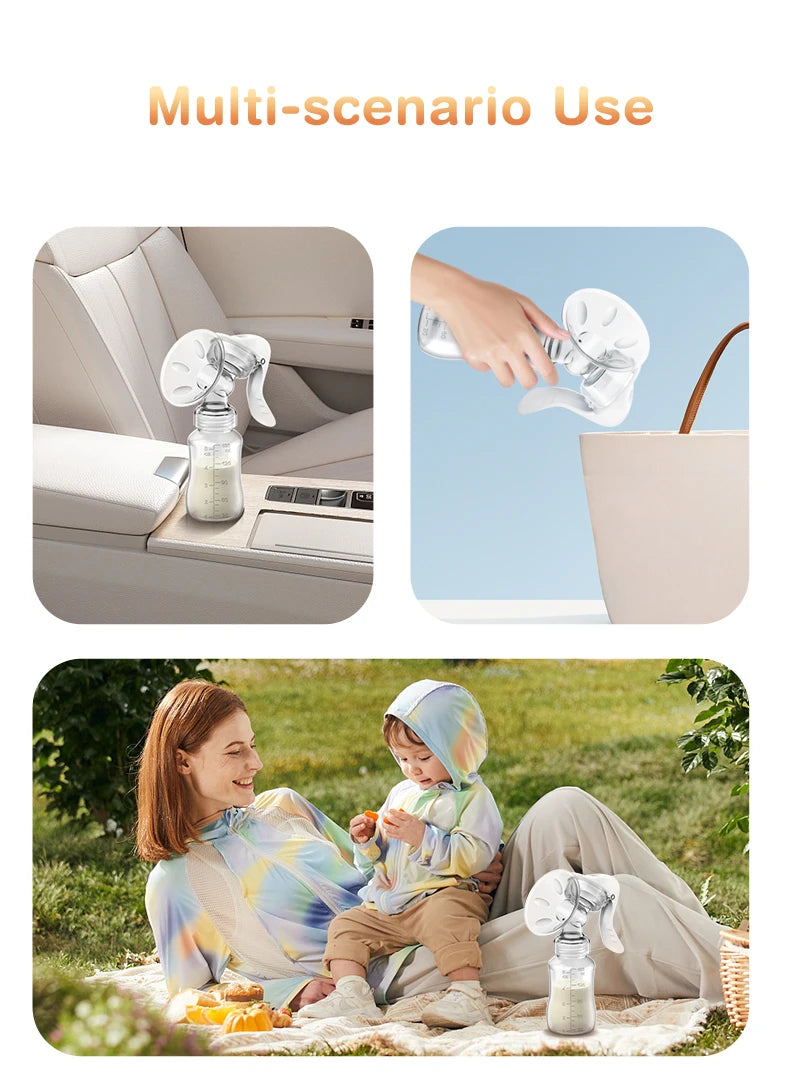 MAMIJOY Breast Pump Baby Nipple Manual Suction Milk Pump Feeding Breasts Pumps Milk Bottle Sucking Postpartum Supplies BPA Free