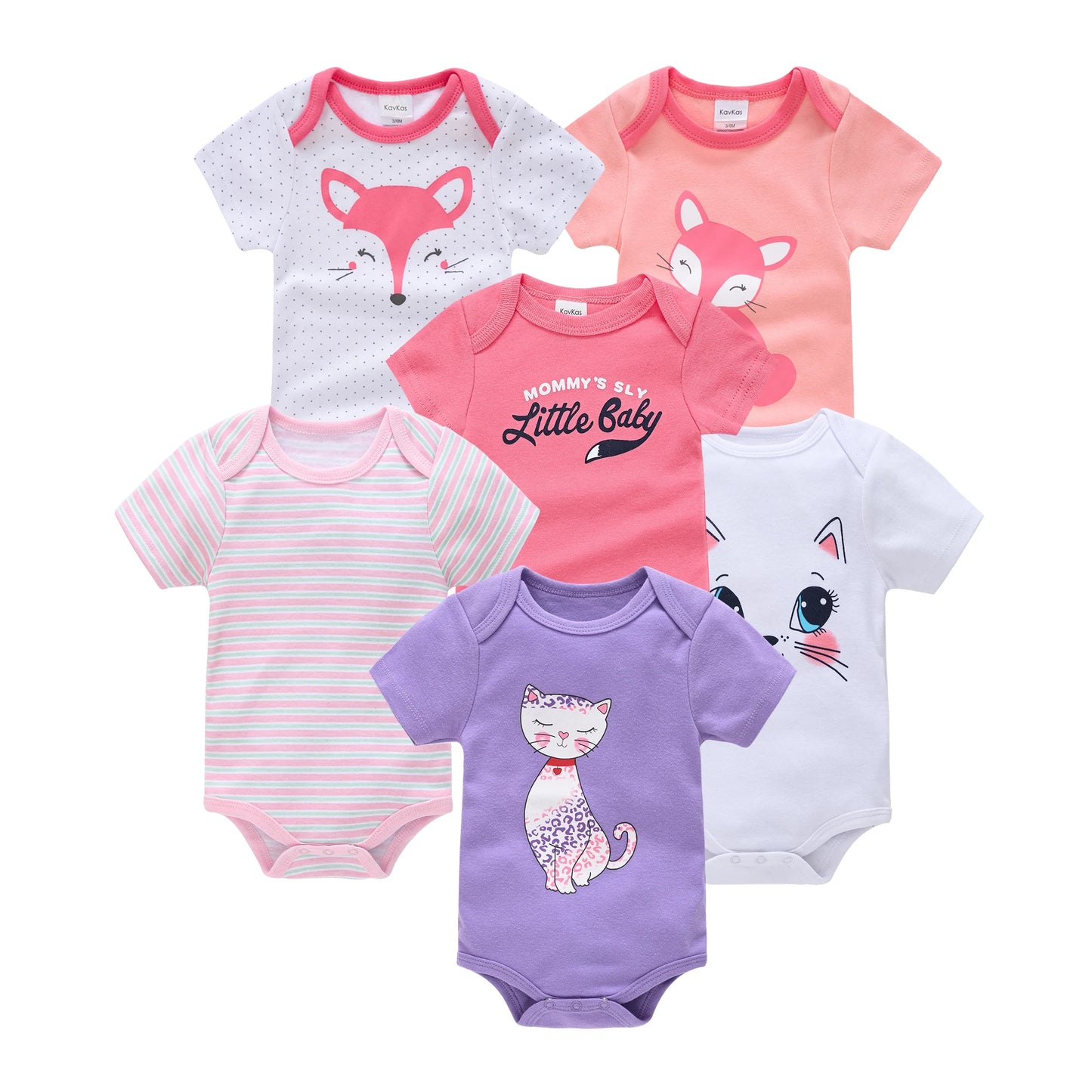3/6 pcs a lot Baby Girls Clothes pour nouveaux Cotton Short Sleeve Girl Bodysuit 0-12 Months Newborn Boys Clothing Toddler