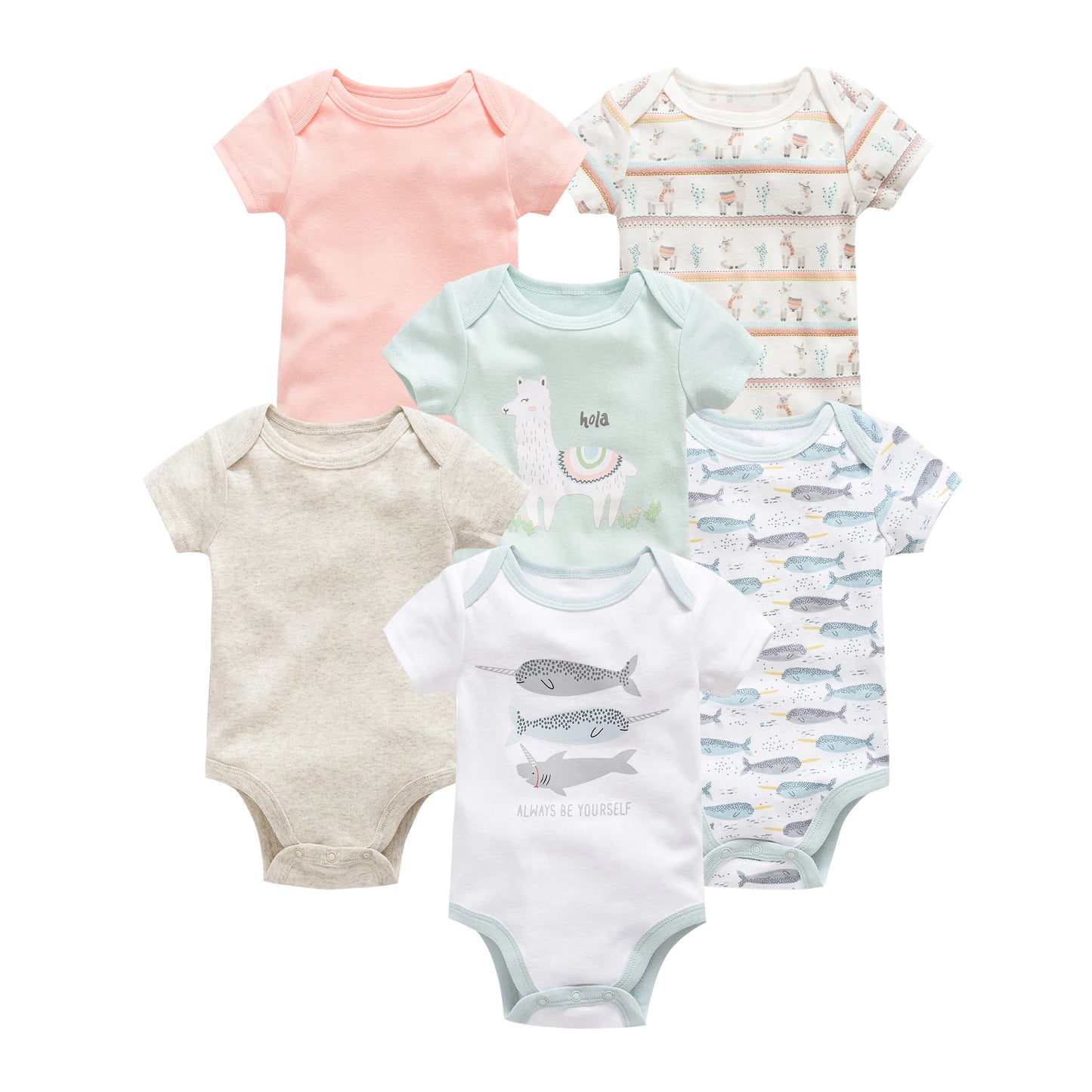 3/6 pcs a lot Baby Girls Clothes pour nouveaux Cotton Short Sleeve Girl Bodysuit 0-12 Months Newborn Boys Clothing Toddler