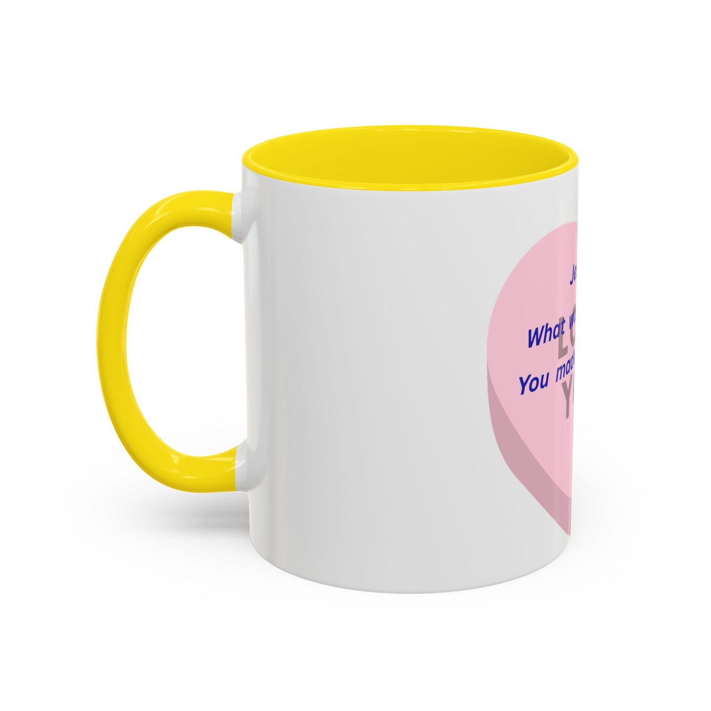 Jesus Made Possible Coffee Mug — Inspirational Pink Heart Accent Mug (11/15oz)
