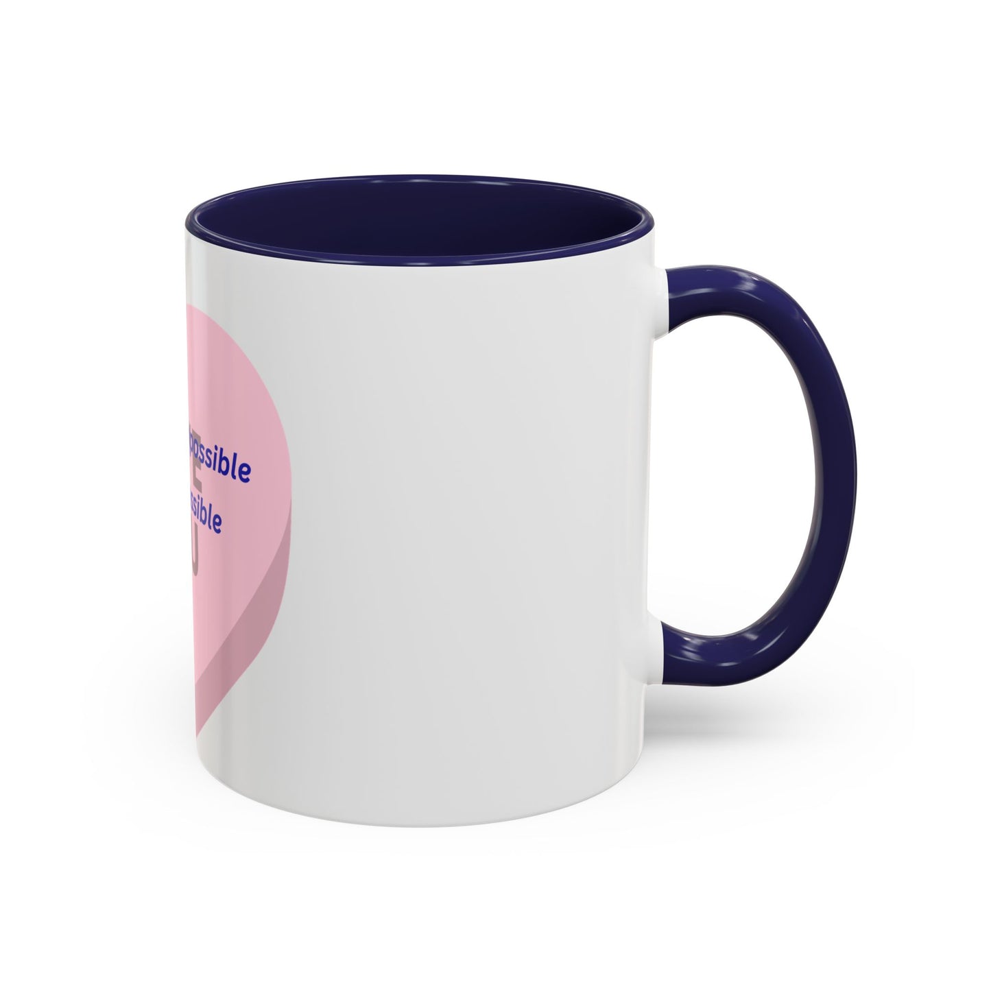 Jesus Made Possible Coffee Mug — Inspirational Pink Heart Accent Mug (11/15oz)
