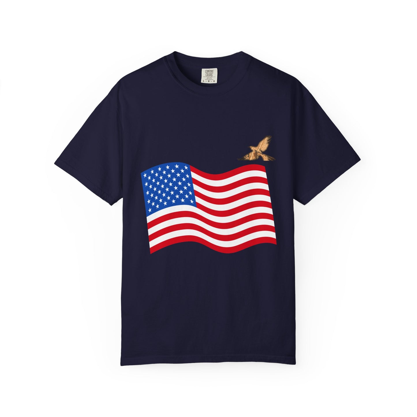 American Flag T-Shirt with Soaring Eagle – Patriotic USA Tee for 4th of July