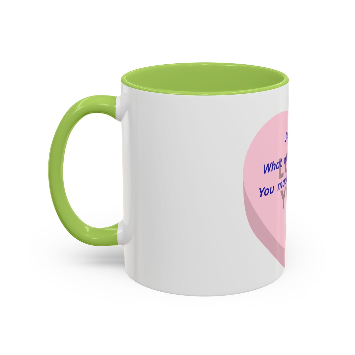 Jesus Made Possible Coffee Mug — Inspirational Pink Heart Accent Mug (11/15oz)
