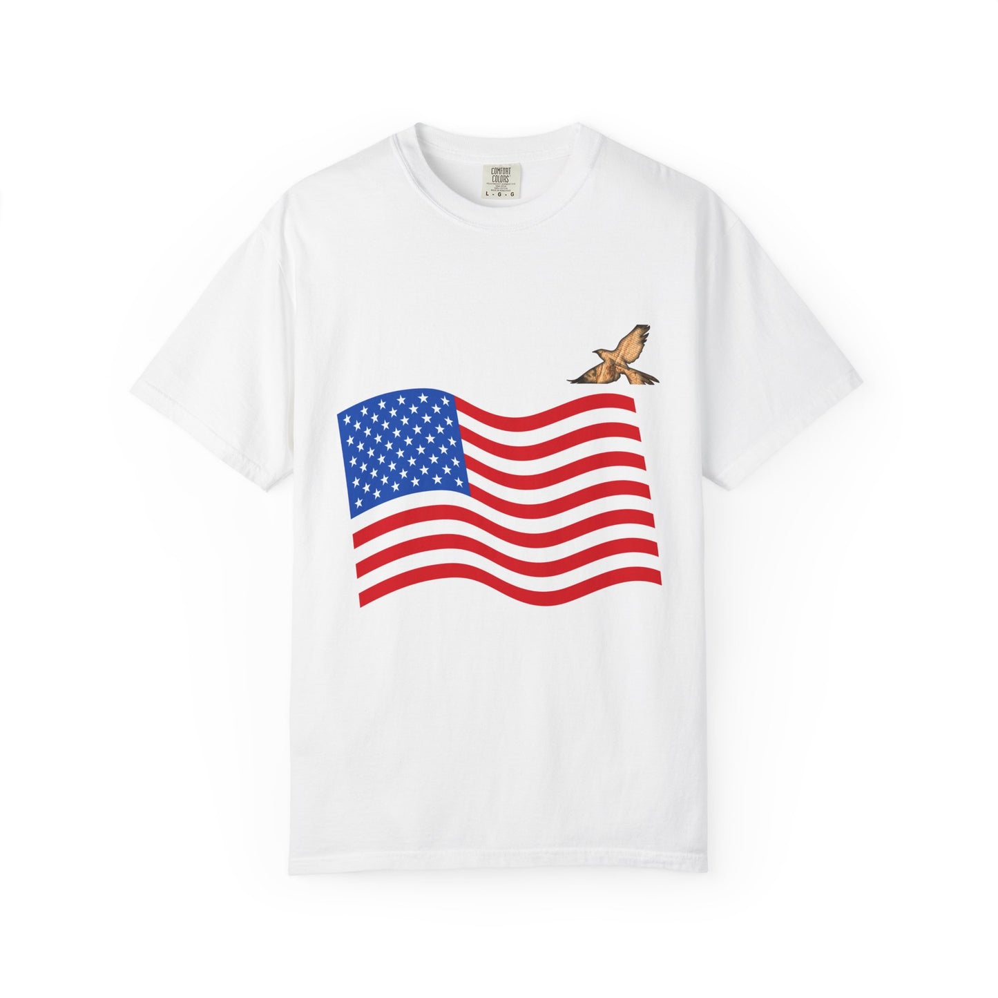 American Flag T-Shirt with Soaring Eagle – Patriotic USA Tee for 4th of July