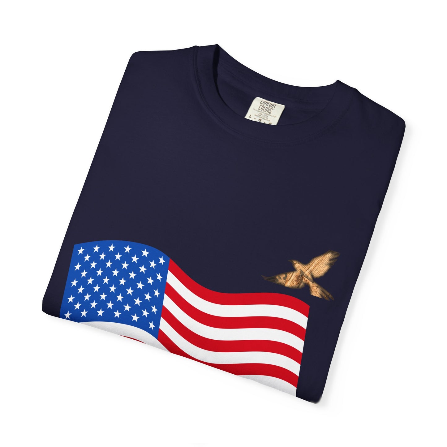 American Flag T-Shirt with Soaring Eagle – Patriotic USA Tee for 4th of July