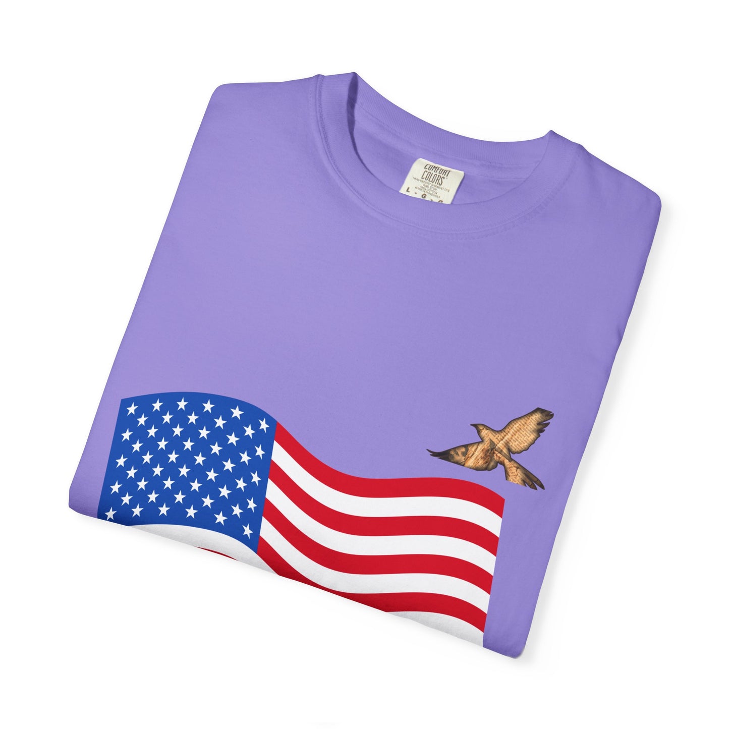 American Flag T-Shirt with Soaring Eagle – Patriotic USA Tee for 4th of July