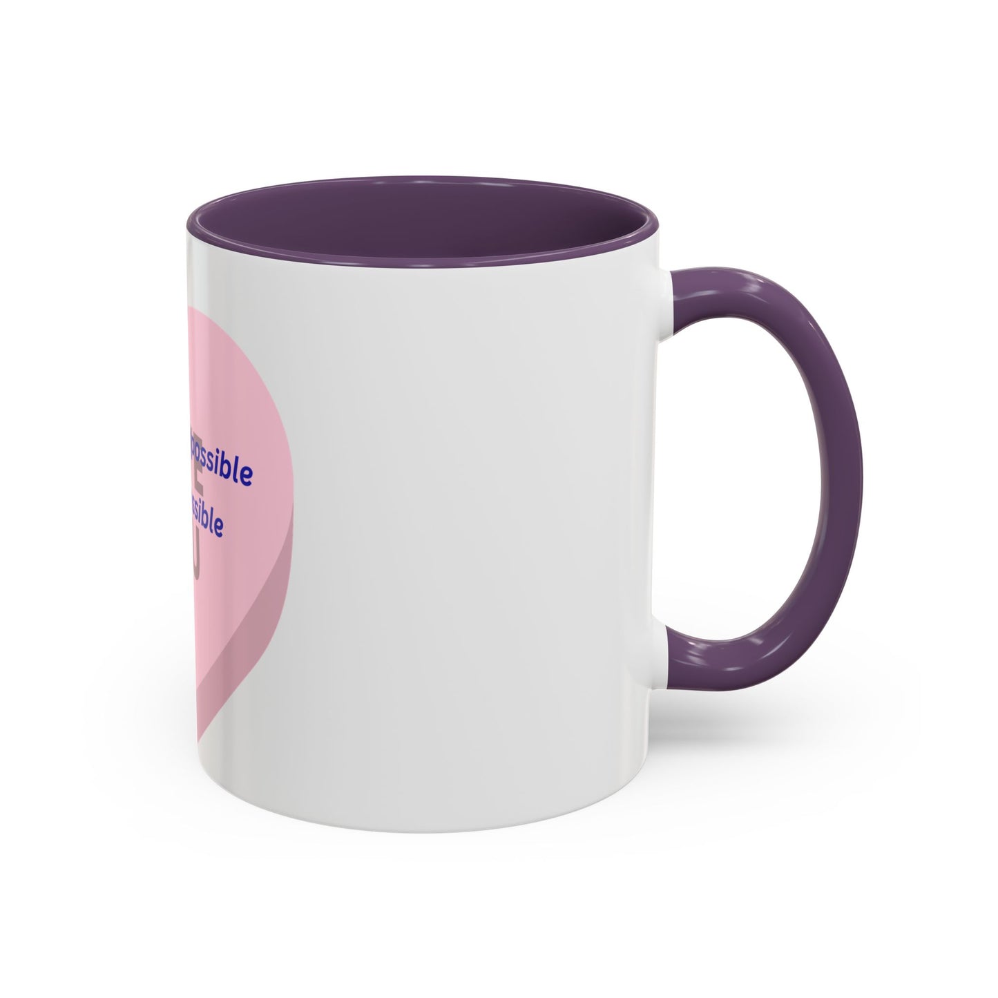 Jesus Made Possible Coffee Mug — Inspirational Pink Heart Accent Mug (11/15oz)