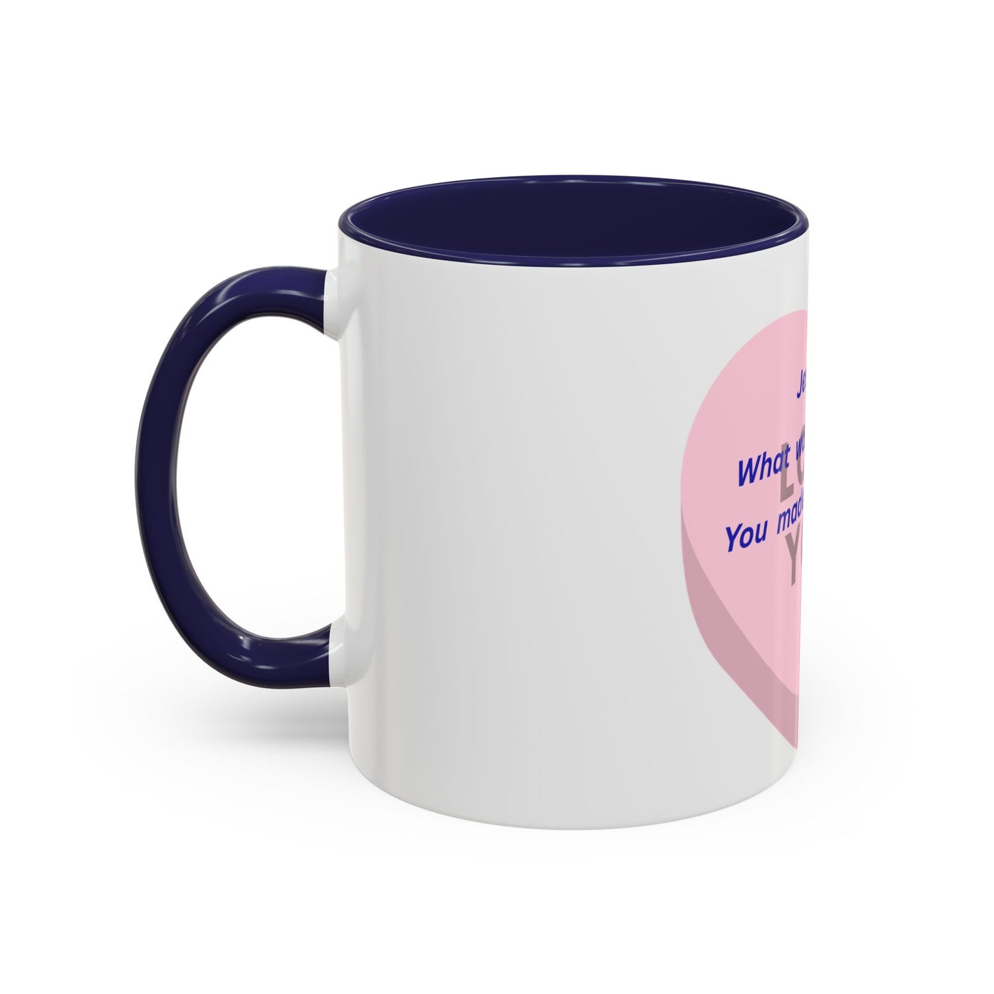 Jesus Made Possible Coffee Mug — Inspirational Pink Heart Accent Mug (11/15oz)