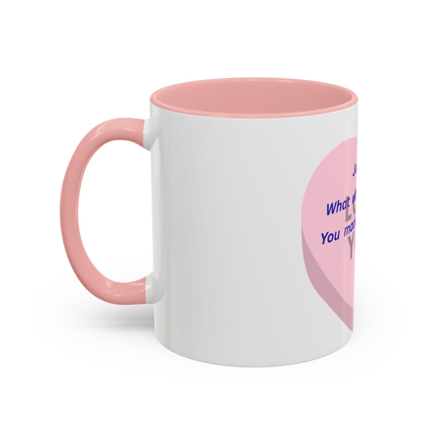 Jesus Made Possible Coffee Mug — Inspirational Pink Heart Accent Mug (11/15oz)