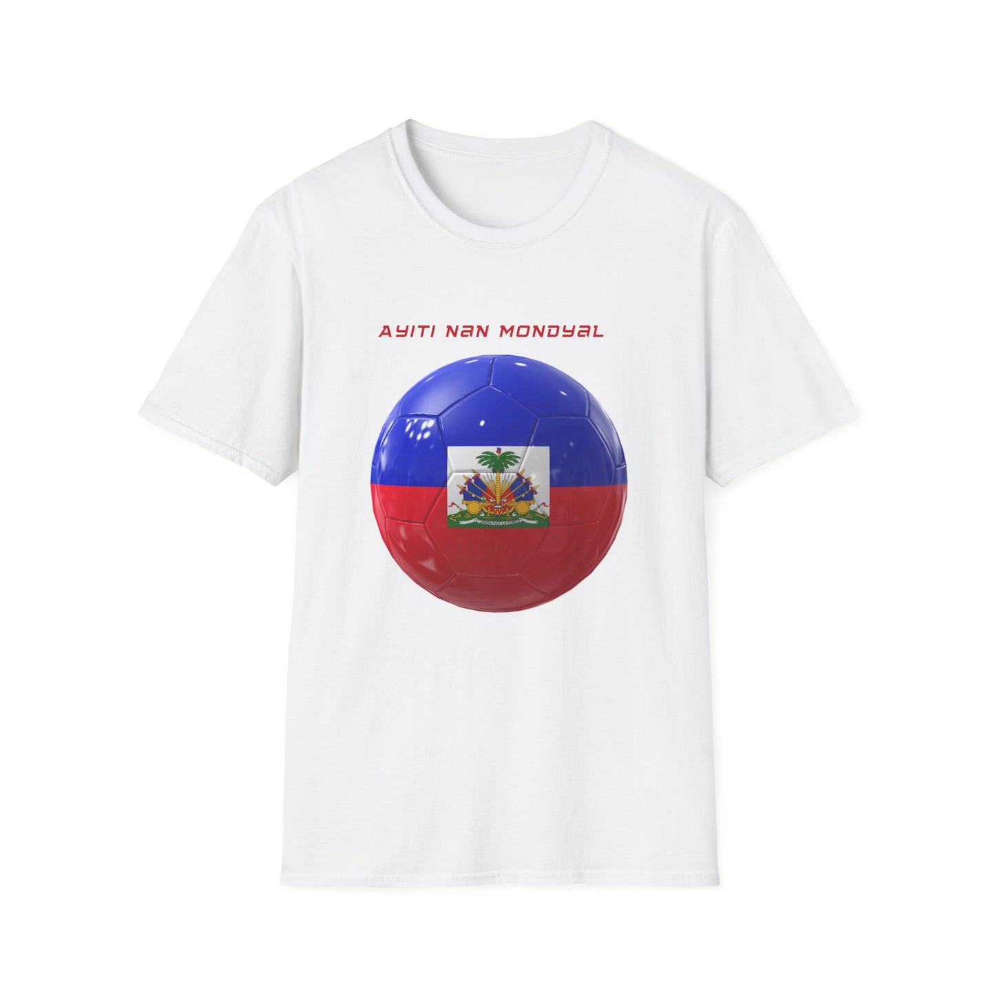 Haiti Soccer Ball T‑Shirt — “Ayiti Nan Mondyal” Haitian Pride Tee