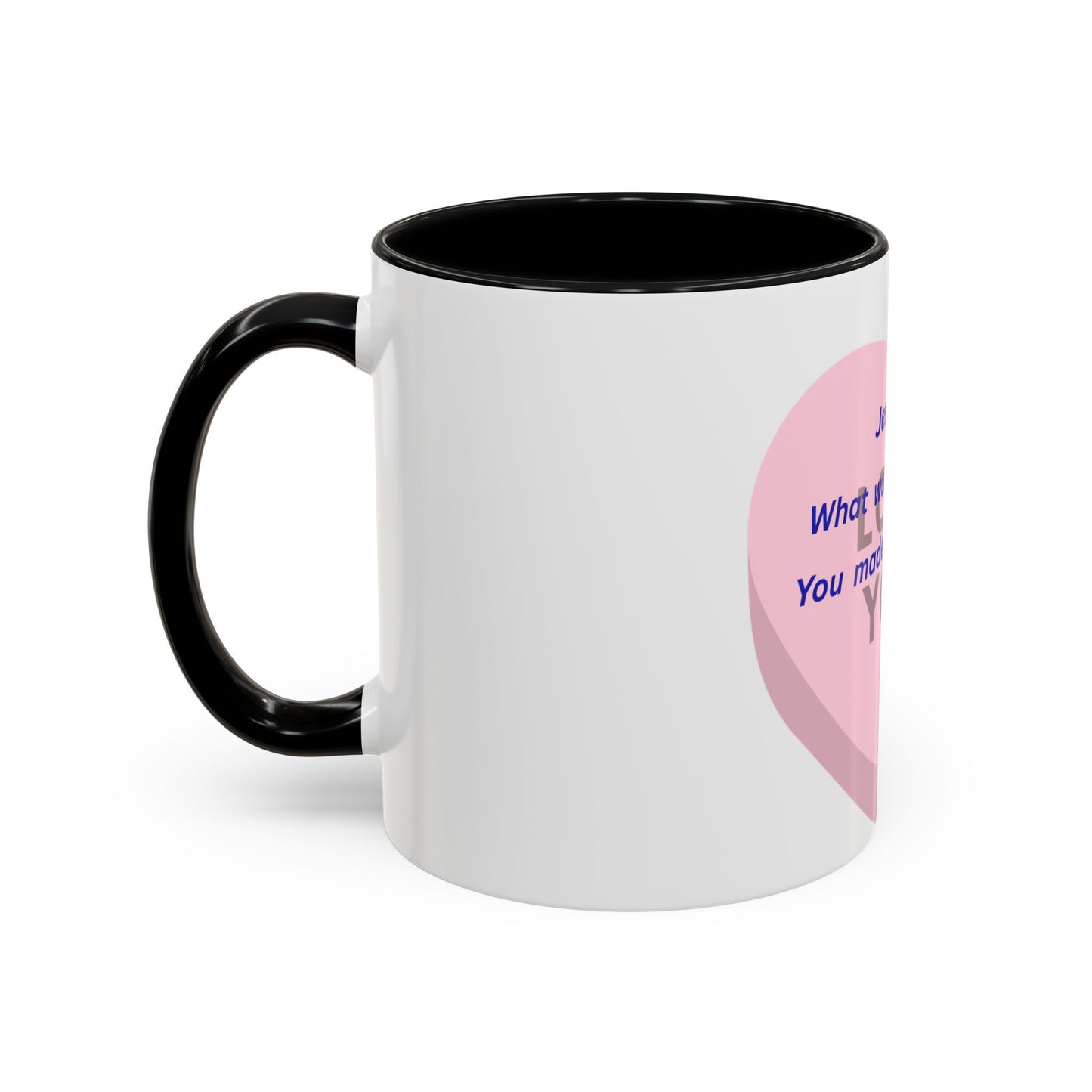 Jesus Made Possible Coffee Mug — Inspirational Pink Heart Accent Mug (11/15oz)