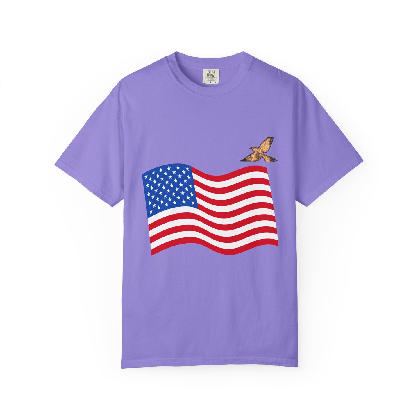 American Flag T-Shirt with Soaring Eagle – Patriotic USA Tee for 4th of July