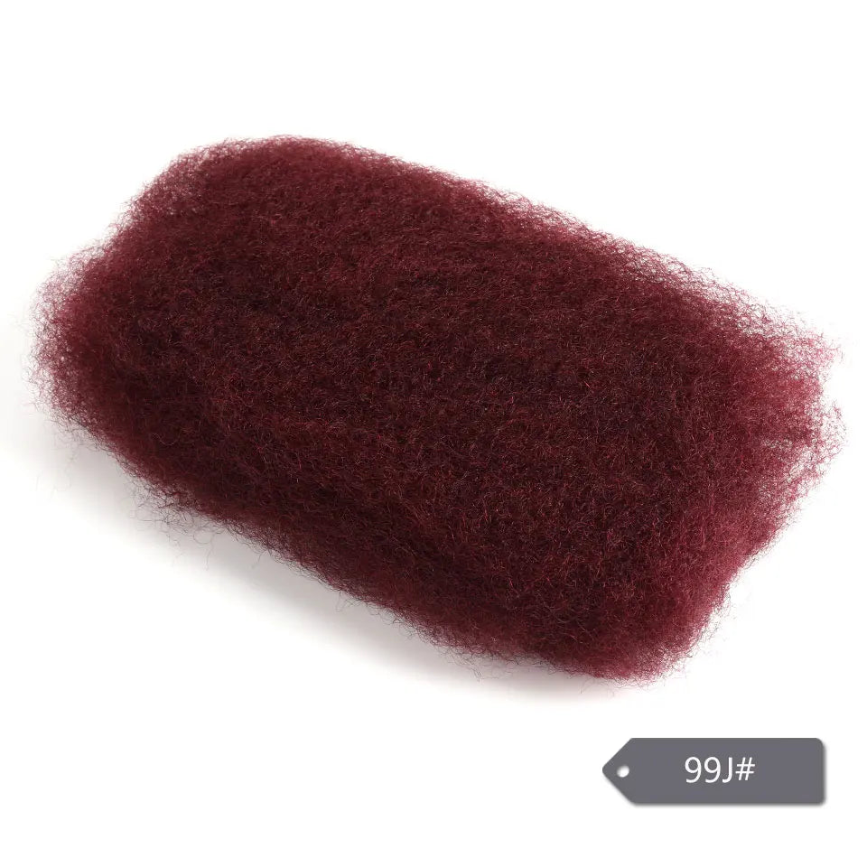 QVR Malaysia Remy Afro kinky Curly Bulk Human Hair For Braiding Dreadlock Extension Loc Repair Twist 50g/pc Natural Braids Hair