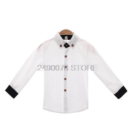Boys Blouses Dress Shirts boys long sleeve Children Shirt Baby Kids Wedding Clothes Boys Formal Dress Shirts Boys Tops