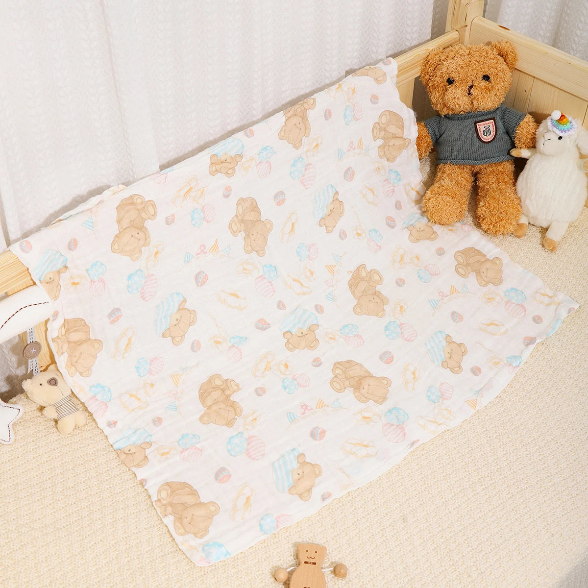 Cotton Baby Bath Towel Boys Girls Towel Blanket For Newborn Baby Bathrobe 4 Layers Gauze Washcloth Infant Swaddle