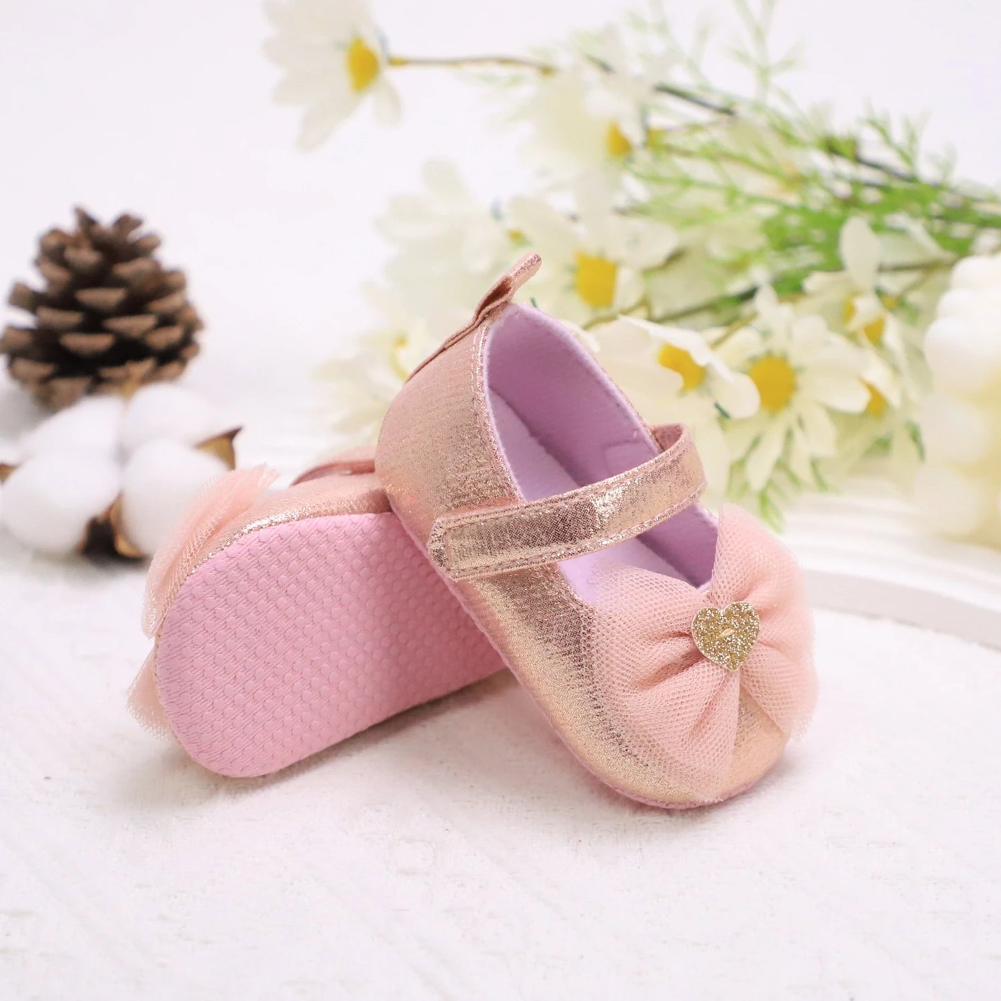 Baby Step Shoes Baby's First Pair of Toddler Shoes Baby Shoes Breathable Non-slip Girls Fashion Shoes Princess Lace Style
