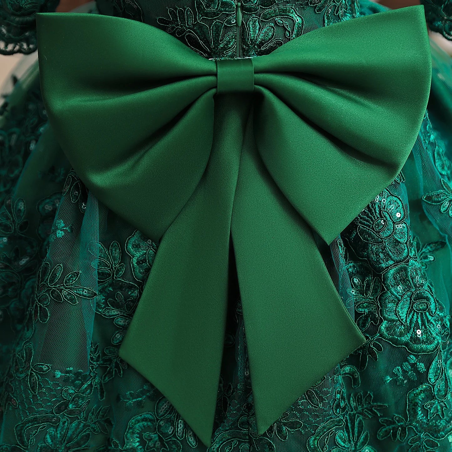 Toddler Baby Girls Lace Dresses Embroidery Elegant Christmas Princess Dresses for 1-5 Yrs Newborn Infant Outfits Green Christmas