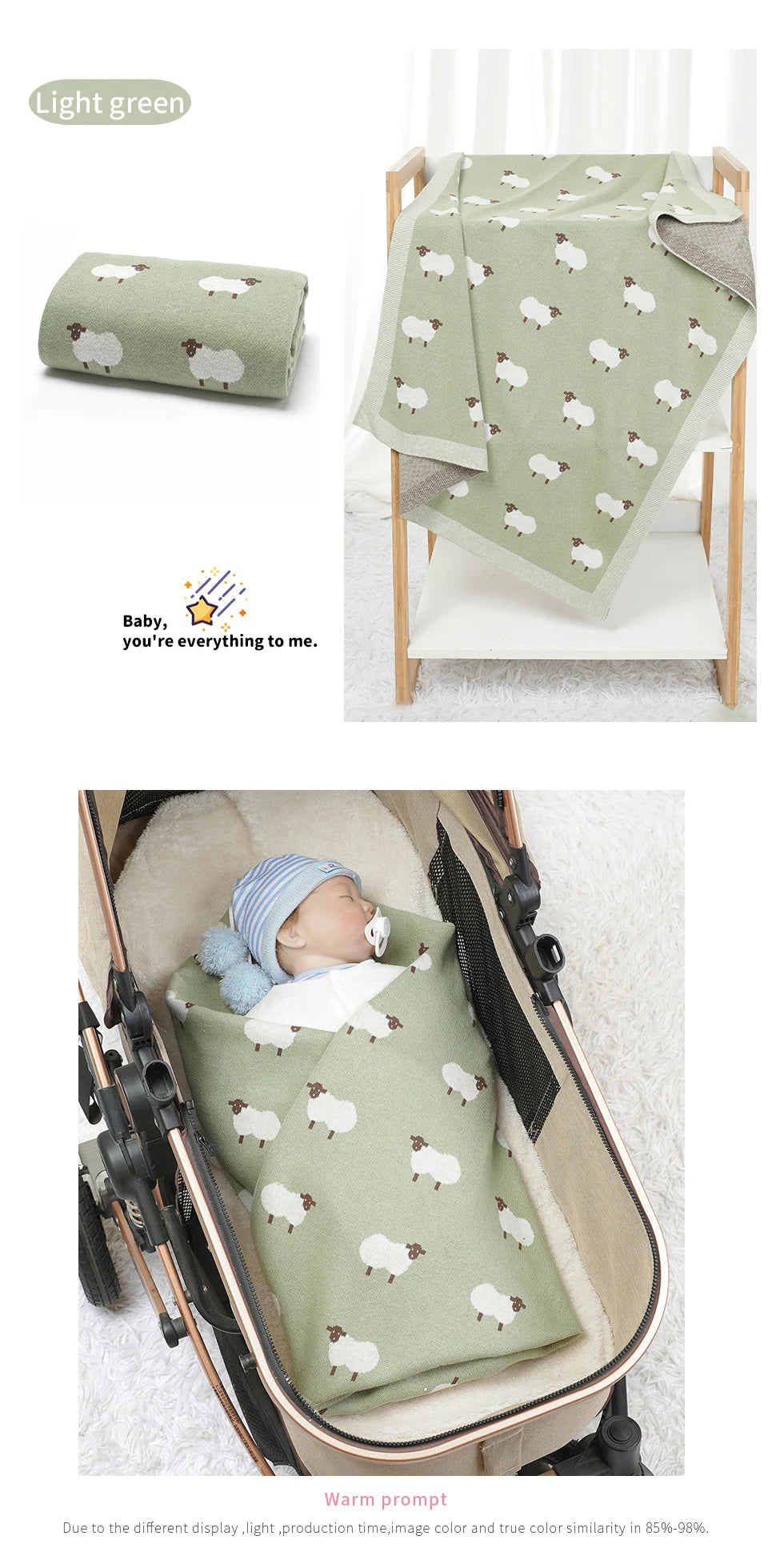 Baby Cotton Blankets Knitted Newborn Boys Girls Stroller Nursery Swaddle Wrap Cuddle Quilts 90*70cm Infant Toddler Receiving Mat