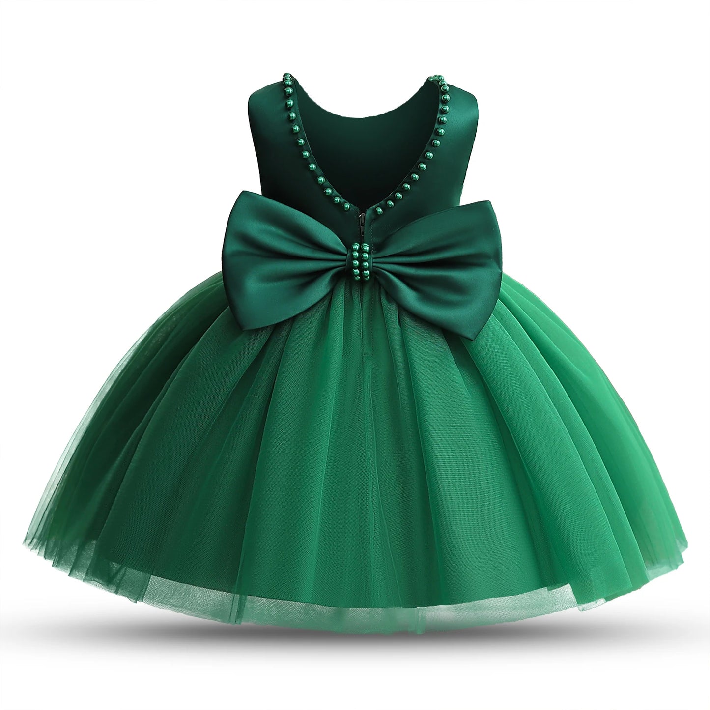 Toddler Baby Girls Lace Dresses Embroidery Elegant Christmas Princess Dresses for 1-5 Yrs Newborn Infant Outfits Green Christmas