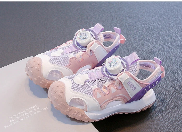 Boys' Sandals 2025 Summer New Children's Sports Beach Shoes Lightweight Anti slip Baotou Cool Dragging Girls' Sandals Trendy