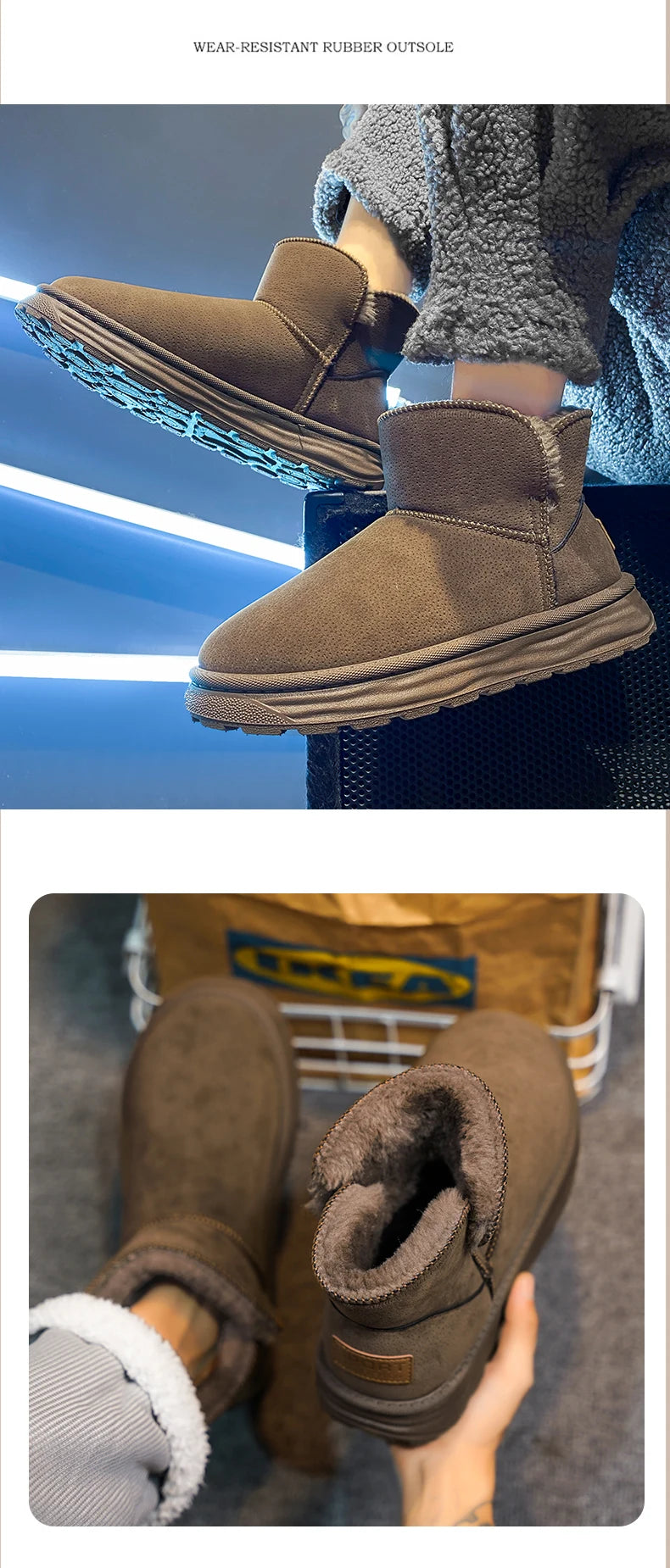 Shoes Fur Warm Casual Outdoor Luxury Loafers Boots Tennis