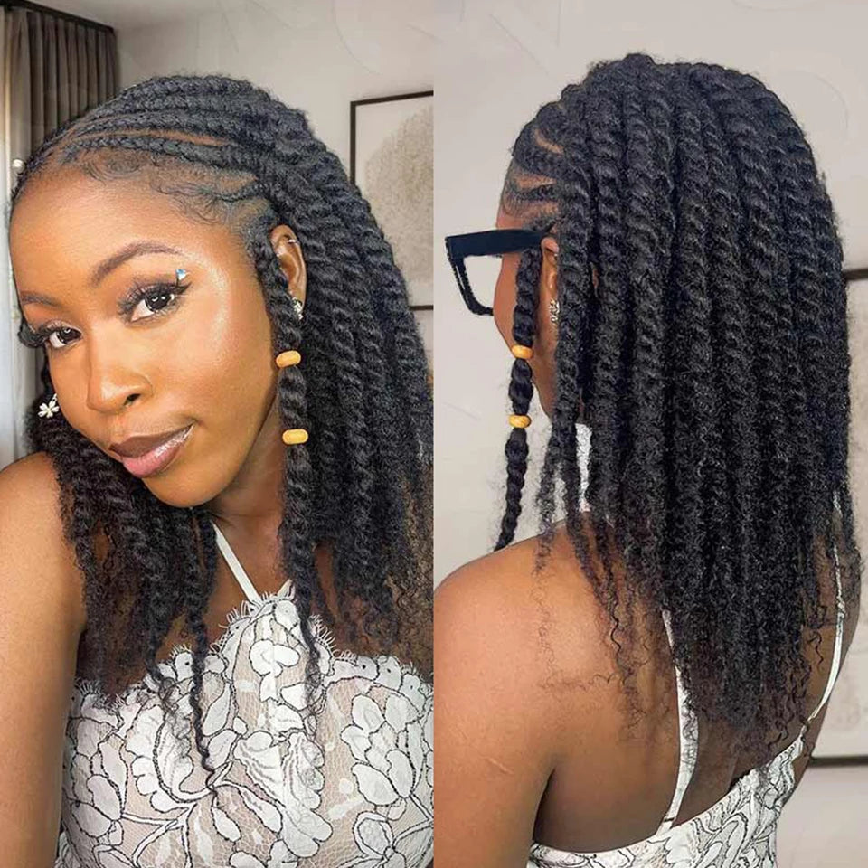 QVR Malaysia Remy Afro kinky Curly Bulk Human Hair For Braiding Dreadlock Extension Loc Repair Twist 50g/pc Natural Braids Hair