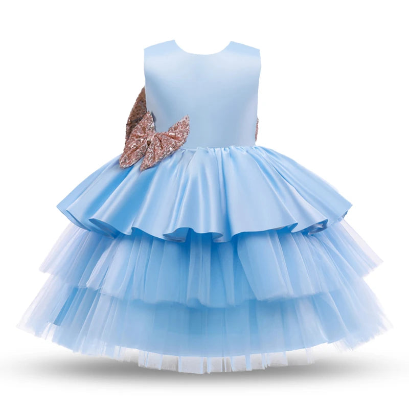 Baby Princess Dress Newborn Girls Birthday Party 1st Christening Gown Toddler Kid Children 2 3 4 5 Year Green Chrsitmas Dress