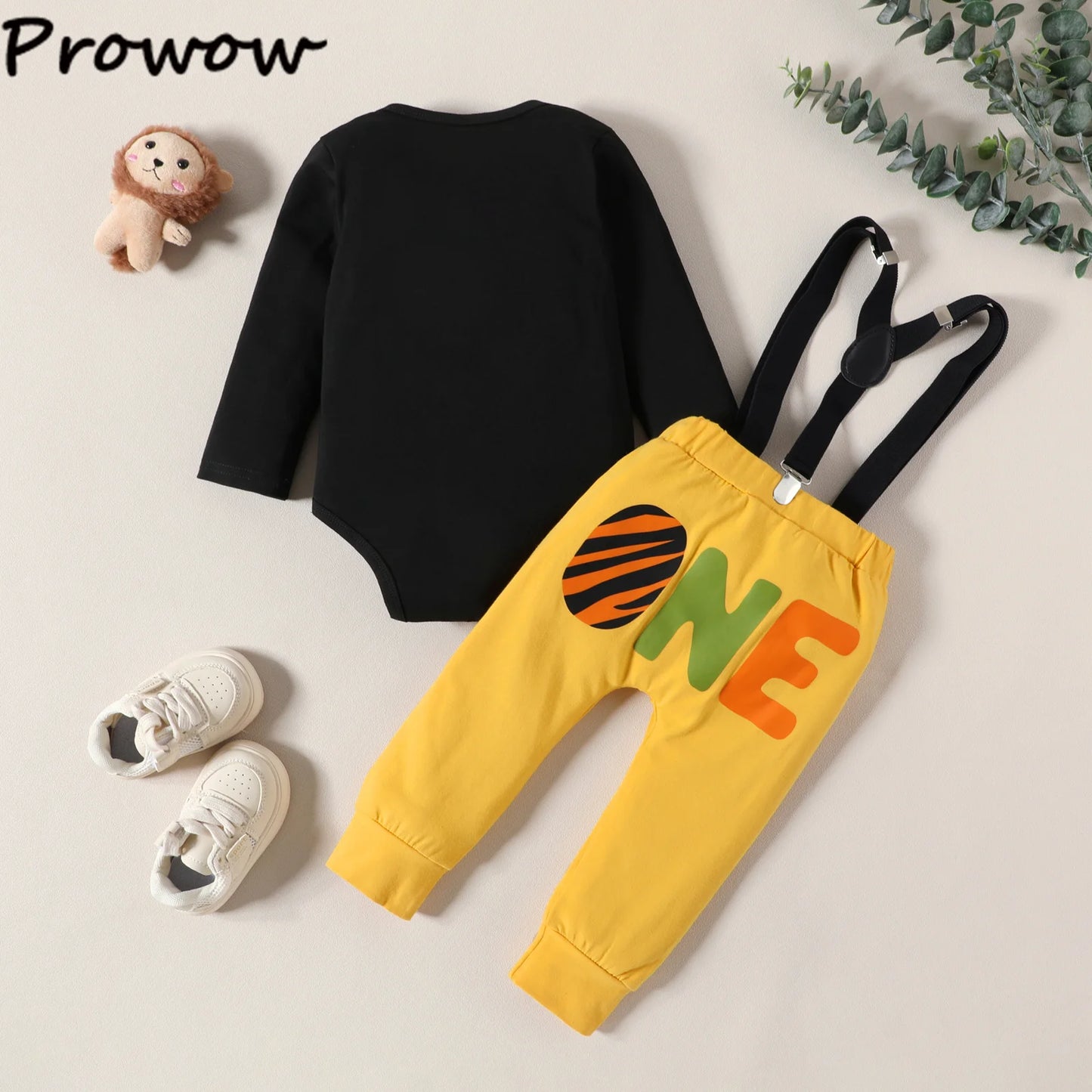 Baby Boys  Outfits Sets Balloon Lette  Bodysuit and Y-back Suspender Shorts  Baby Clothes
