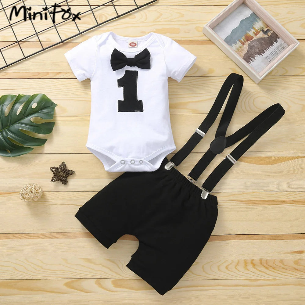 Baby Boys  Outfits Sets Balloon Lette  Bodysuit and Y-back Suspender Shorts  Baby Clothes