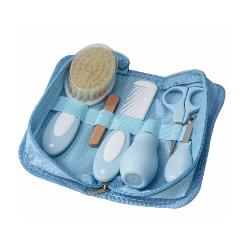 Baby Care Kit six-piece baby nasal inhaler Nail clipper brush file Comb scissors set daily cleaning and care accessories for Baby